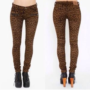 UNIF Suede Leopard Pants